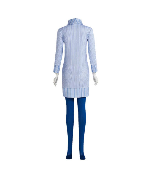 Women Light Blue Turtleneck Sweater 2Pcs Set