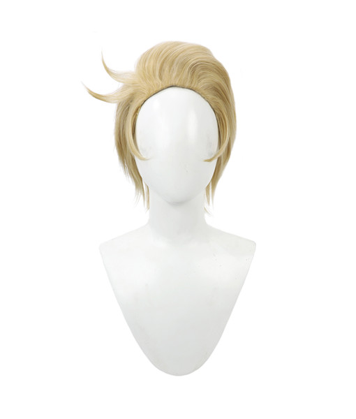 Men Golden Short Hair Wig Halloween Costume Accessories