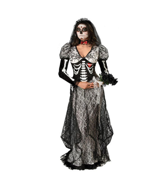 Couple Ghost Bride Bridegroom Day of the Dead Halloween Costume 