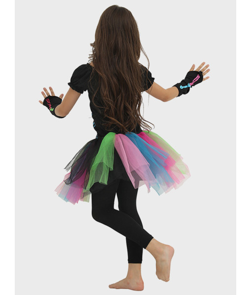 Funky Punky Bones Day of the Dead Halloween Costume for Toddler and Children