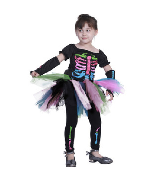 Funky Punky Bones Day of the Dead Halloween Costume for Toddler and Children