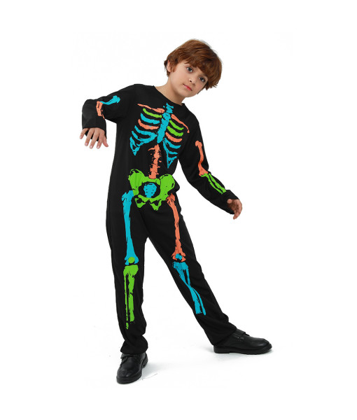 Kids Funky Punky Bones Outfit Day of the Dead Halloween Costume