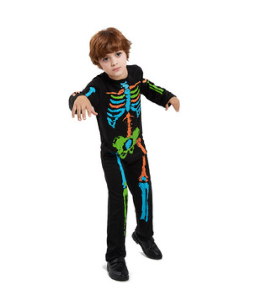 Kids Funky Punky Bones Outfit Day of the Dead Halloween Costume