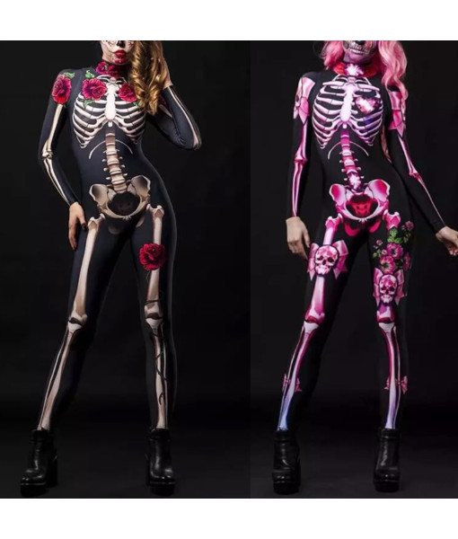 Kids Skeleton Suit 3D Printed Day of the Dead Halloween Costume