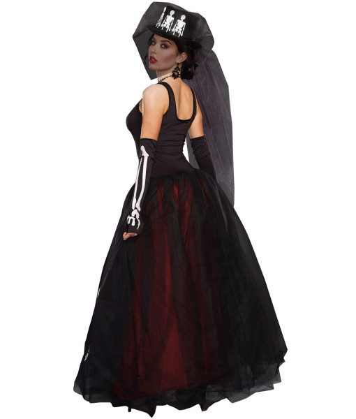 Voodoo Witch Skeleton Senorita Dress Day of the Dead Women Halloween Costume