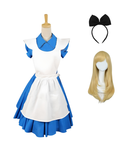 Wonderland Goldilocks Fairytales Blue Maid Dress Women Halloween Costume