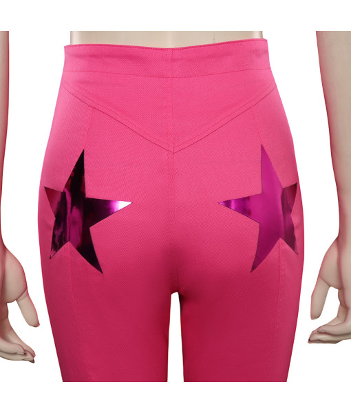 Pink Cowgirl Star-Covered Flared Pants Halloween Costume