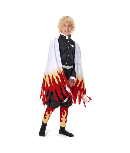 Rengoku Kyoujurou Googly Eyes Kids Size Cloak Cosplay Costume