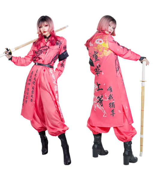 Black Dragons Uniform Pink Version Halloween Cosplay Costume