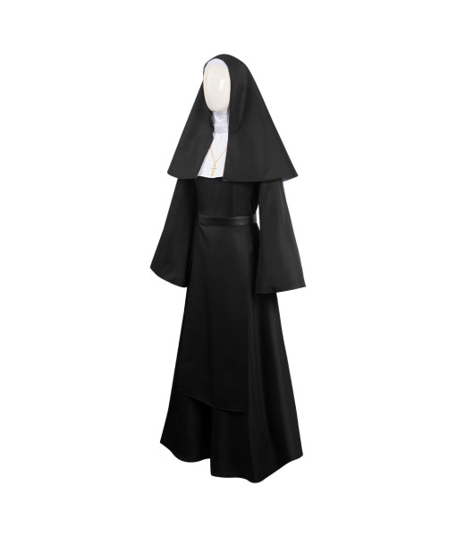 Women Black Nun Dress Role Play Horror Halloween Costume