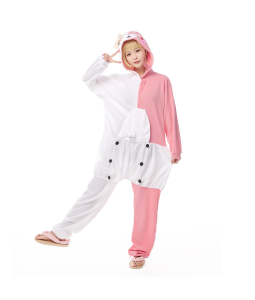 Adult Animal Pink Bear  Jumpsuit Pajamas Sleepwear Halloween Costume