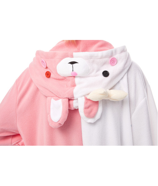 Adult Animal Pink Bear  Jumpsuit Pajamas Sleepwear Halloween Costume