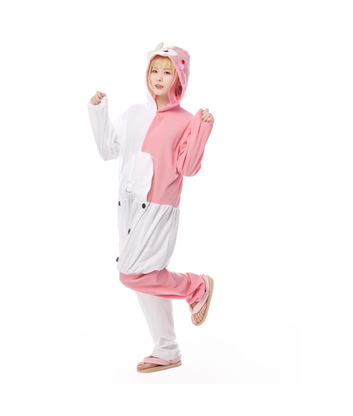 Adult Animal Pink Bear  Jumpsuit Pajamas Sleepwear Halloween Costume