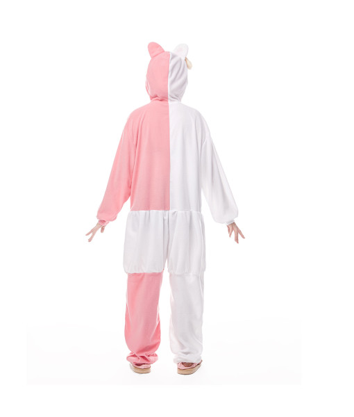 Adult Animal Pink Bear  Jumpsuit Pajamas Sleepwear Halloween Costume