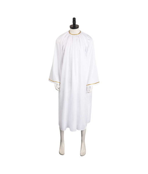 Men Holy Choir Clergy White Robe Halloween Costume