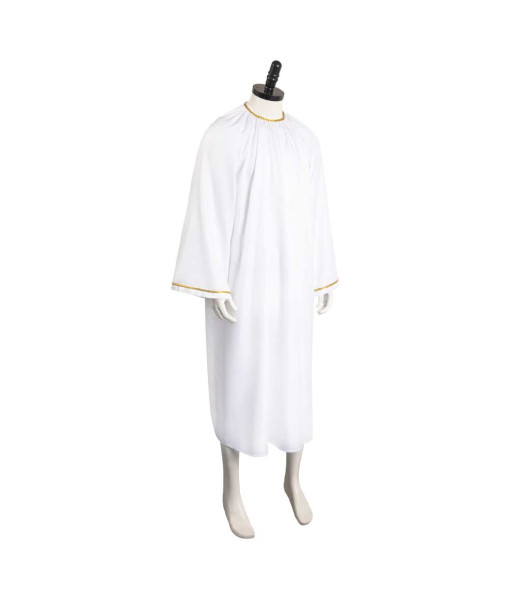 Men Holy Choir Clergy White Robe Halloween Costume