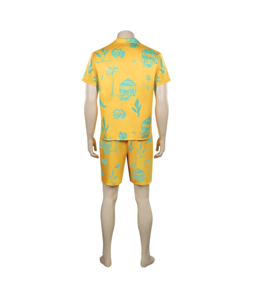 Ken 2023 Movie Simu Liu Printing Yellow Beaches Shirts Pants Cosplay Costume