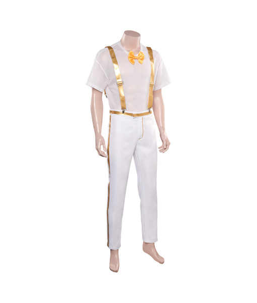 1970s Retro Disco Golden Strip Prom Suit Men Halloween Costume