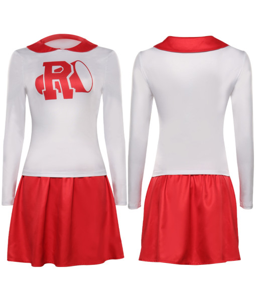 Women Red Slim Fit High School Cheerleader Sportswear Halloween Costume