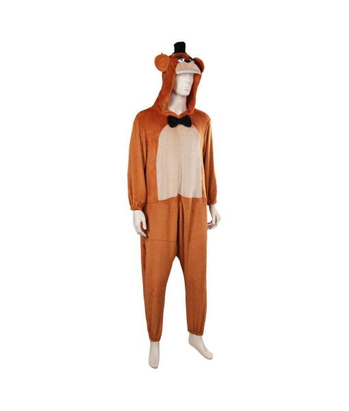 Adult Brown Bear Pajamas Animal Onesie Halloween Costume