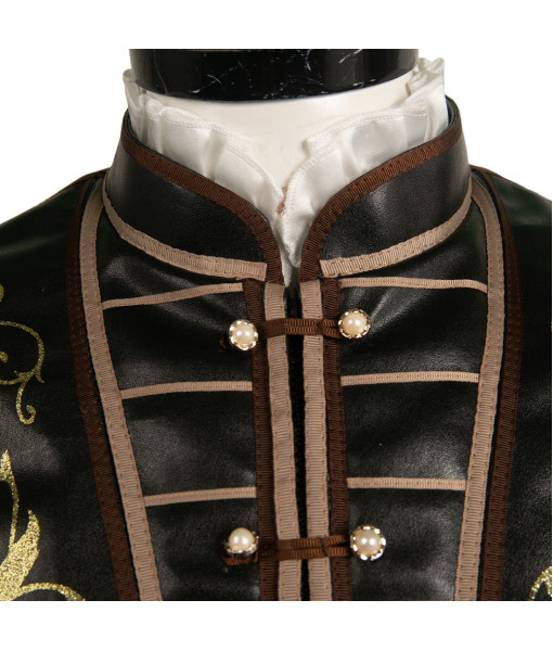 Men Medieval Fantasy Leather Vest Suit Palace Style Halloween Costume