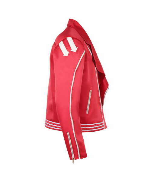 Men 80s Retro Rockstar Red Jacket Halloween Costume