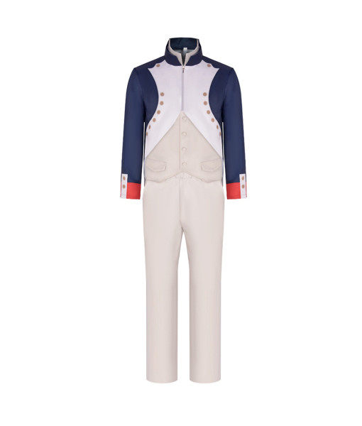 Men French General Cream Coat Halloween Costume