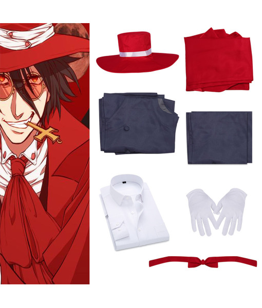 Red Coat Vampire Gentlemen Cosplay Halloween Costume