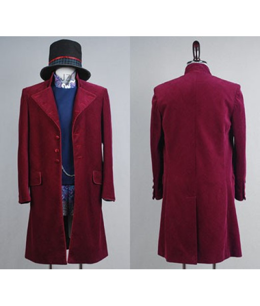 Willy Wonka Charlie and the Chocolate Factory Johnny Depp Coat Cosplay Costume