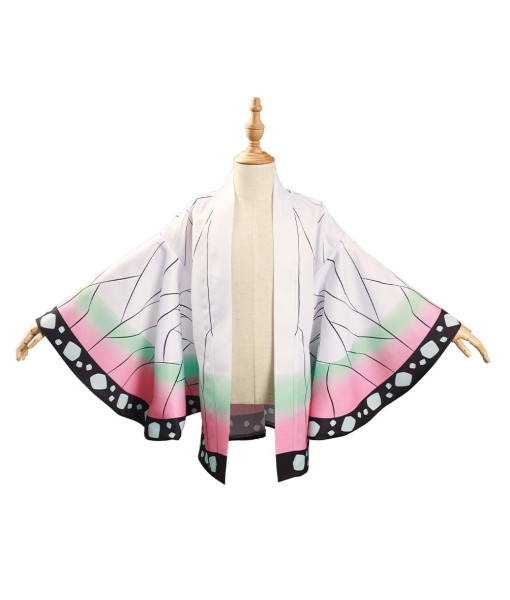 Kids Children White Butterfly Samurai Uniform Jacket Kimono Coat Halloween Costume