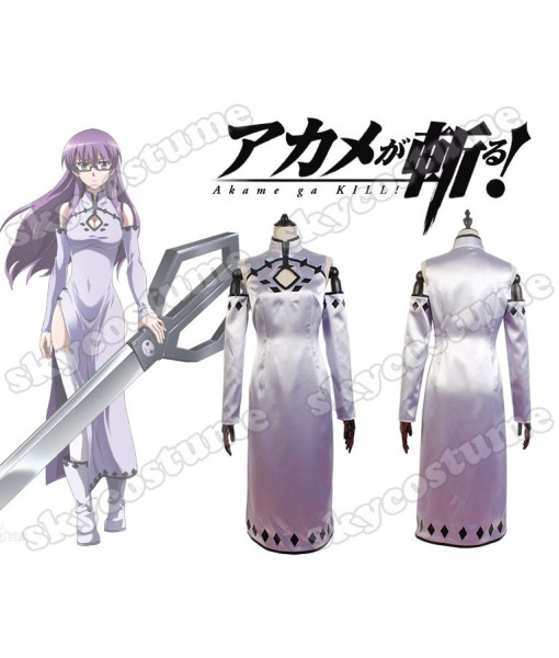 Akame ga KILL! Night Raid Akame Purple  Dress Cosplay Costume