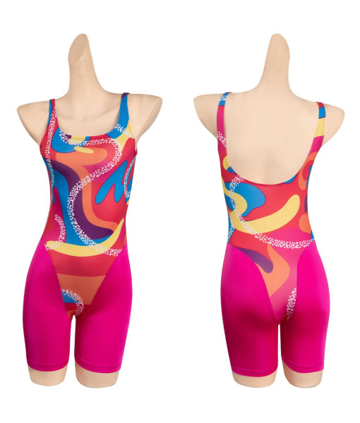 1970s Retro Pink Sportswear Vest Shorts Women Halloween Costume