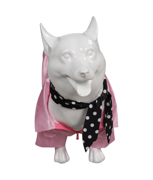 1980s Pink Jacket Black Silk Pet Halloween Costume