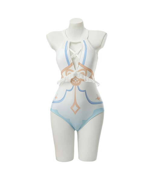 Lumine Genshin Impact White Swimsuit Cosplay Costume