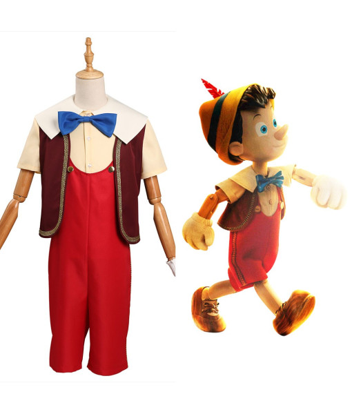 Pinocchio Pinocchio (2022) Kids Version Outfits Halloween Cosplay Costume