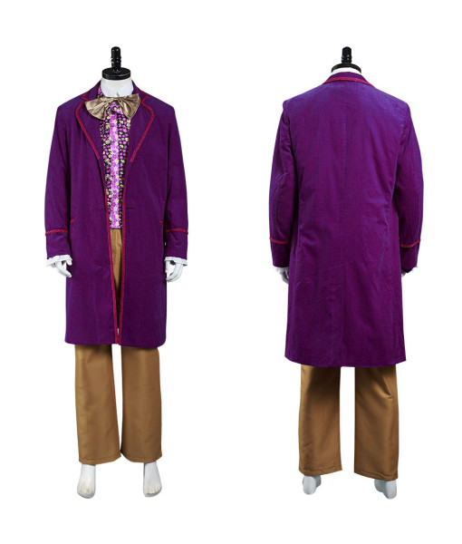 Willy Wonka and the Chocolate Factory Jackt Coat Pants  Tie Cosplay Costume from Kiniro Mosaic