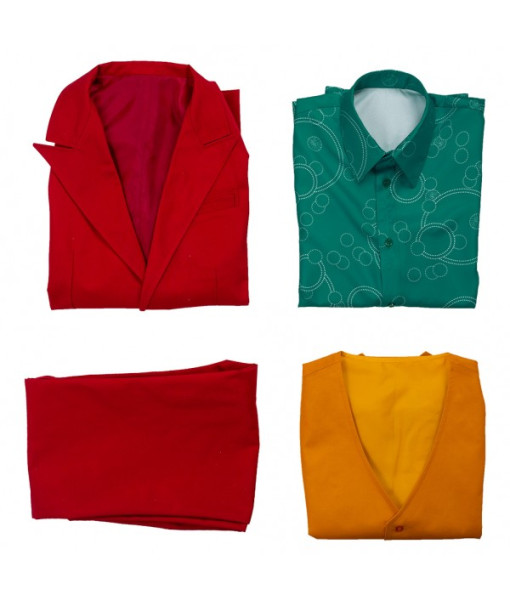 Arthur Fleck Joaquin Phoenix Red Suit Cosplay Costume