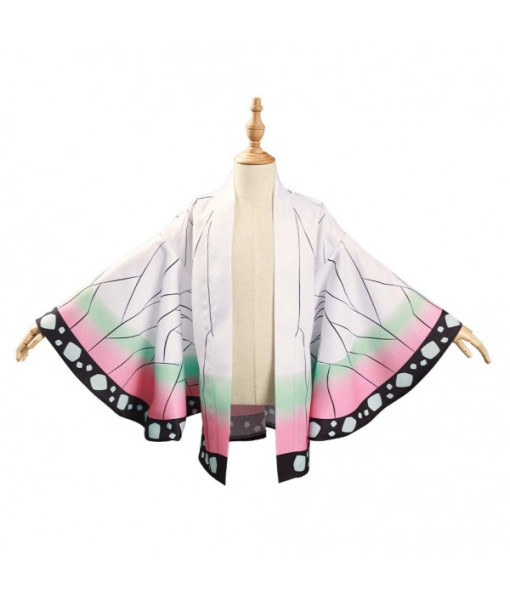 Kids Children White Butterfly Samurai Uniform Jacket Kimono Coat Halloween Costume