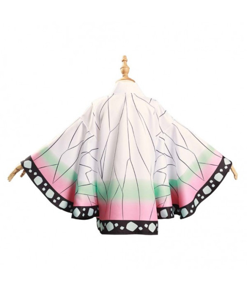 Kids Children White Butterfly Samurai Uniform Jacket Kimono Coat Halloween Costume
