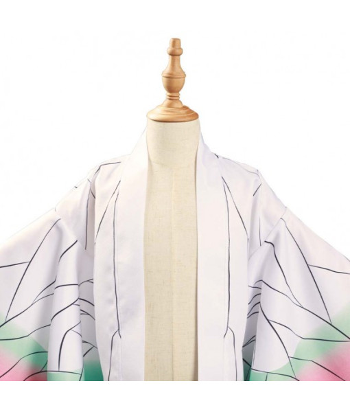 Kids Children White Butterfly Samurai Uniform Jacket Kimono Coat Halloween Costume