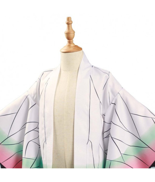 Kids Children White Butterfly Samurai Uniform Jacket Kimono Coat Halloween Costume