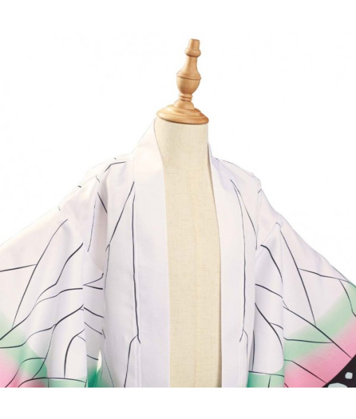 Kids Children White Butterfly Samurai Uniform Jacket Kimono Coat Halloween Costume