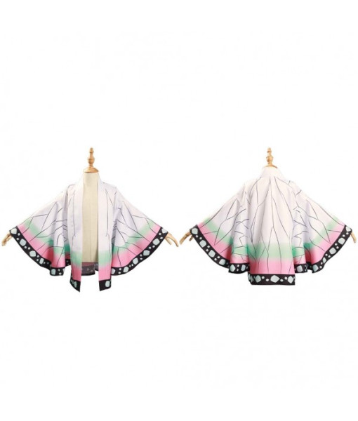 Kids Children White Butterfly Samurai Uniform Jacket Kimono Coat Halloween Costume