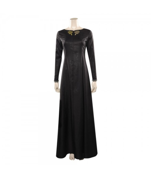 Women Medieval Fantansy Queen Royal Dress Red Long Sleeve Halloween Costume