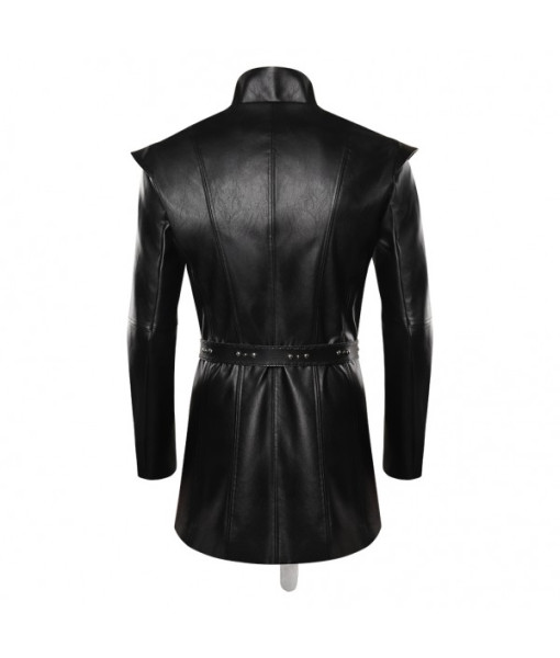 Men Medieval Fantasy Leather Outwear Dark Prince Halloween Costume