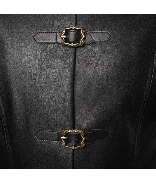 Men Medieval Fantasy Leather Outwear Dark Prince Halloween Costume