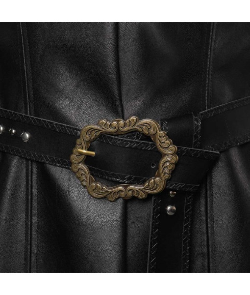 Men Medieval Fantasy Leather Outwear Dark Prince Halloween Costume