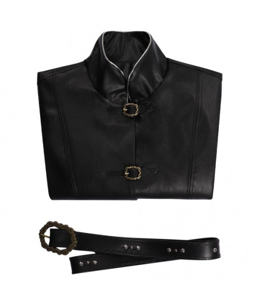 Men Medieval Fantasy Leather Outwear Dark Prince Halloween Costume