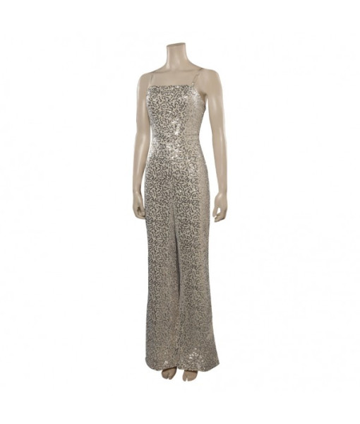 1980s Disco Gillter Flared Jumpsuit Women Halloween Costume