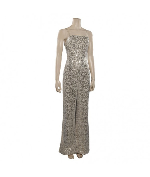 1980s Disco Gillter Flared Jumpsuit Women Halloween Costume